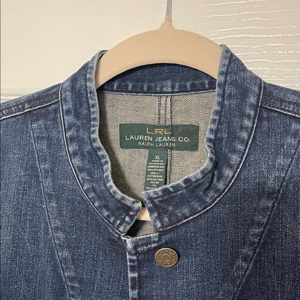 Ralph Lauren Dark Blue Denim Blazer Jacket - Picture 2 of 3